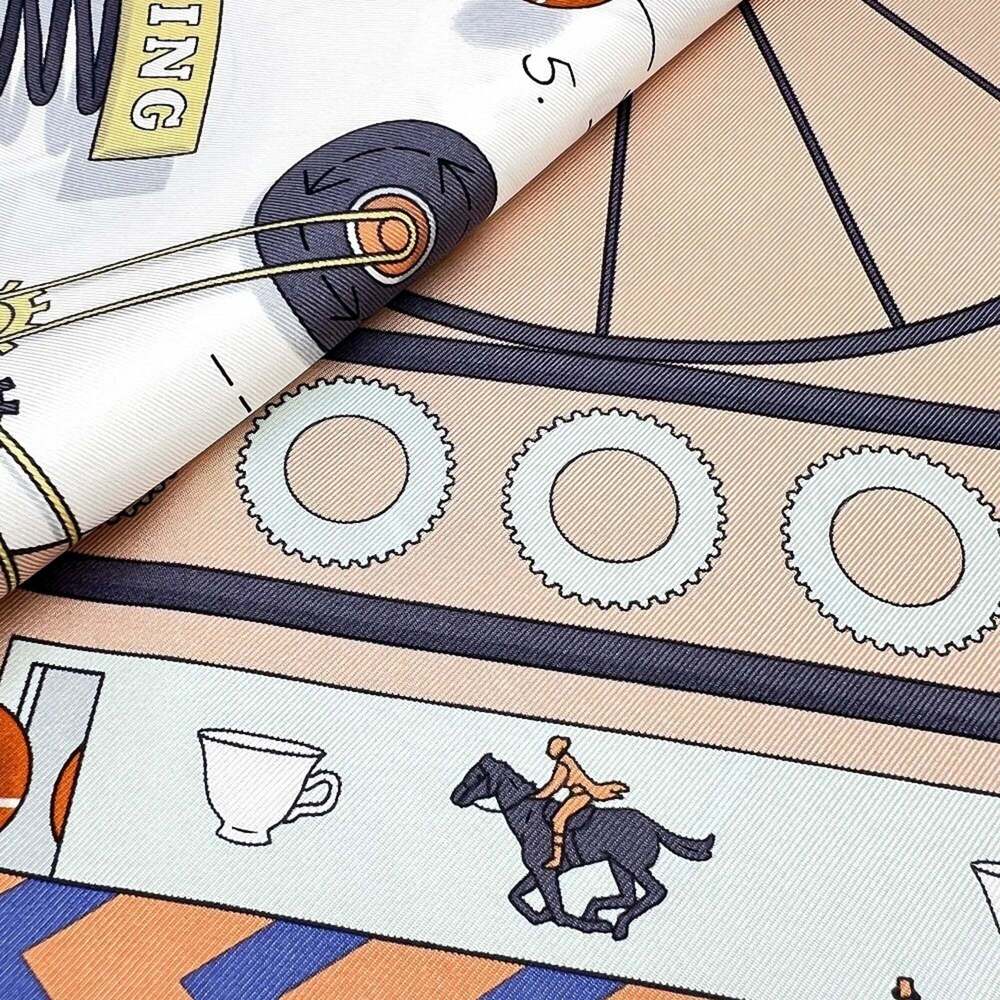 HERMES Pink Silk Scarf - Picture 5 of 11